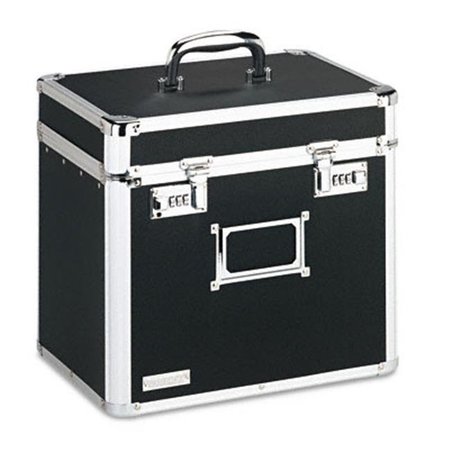 IDEASTREAM Ideastream VZ01165 Vaultz File Box  Letter  Aluminum/Chrome  14-5/8 x 14-5/8 x 14-5/8  Black VZ01165